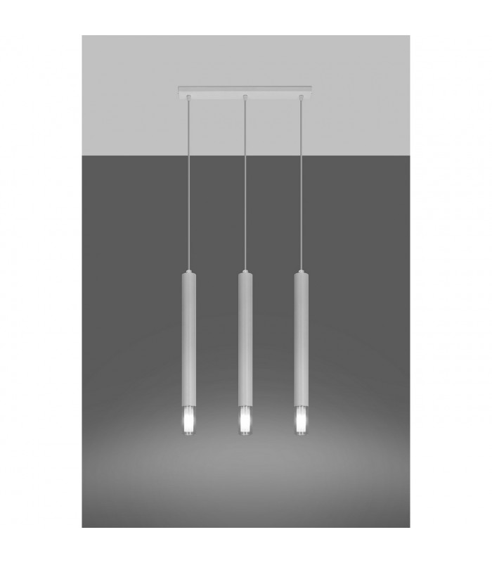 Wezyr Bar Pendant Ceiling Light White 3x G9-3