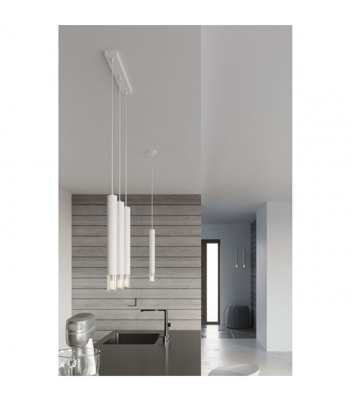 Wezyr Bar Pendant Ceiling Light White 3x G9-7
