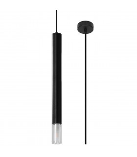 Wezyr Slim Pendant Ceiling Light Black 1x G9-1