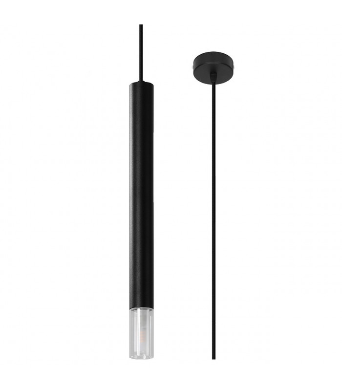 Wezyr Slim Pendant Ceiling Light Black 1x G9-1