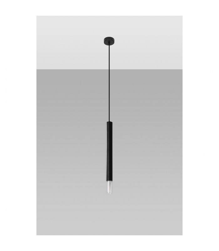 Wezyr Slim Pendant Ceiling Light Black 1x G9-2