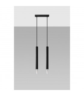 Wezyr Bar Pendant Ceiling Light Black 2x G9-2