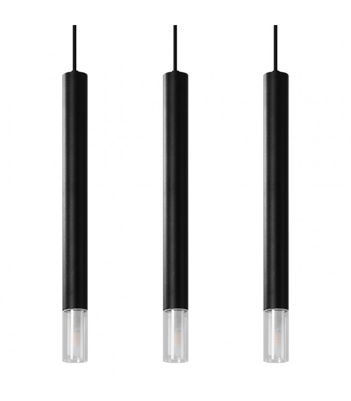 Wezyr Bar Pendant Ceiling Light Black 3x G9-1