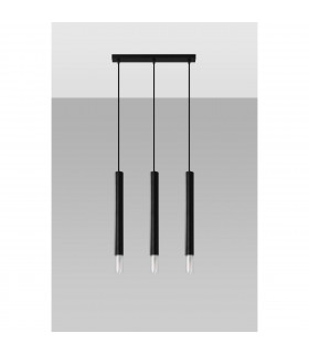 Wezyr Bar Pendant Ceiling Light Black 3x G9-2