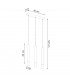 Wezyr Bar Pendant Ceiling Light Black 3x G9-4