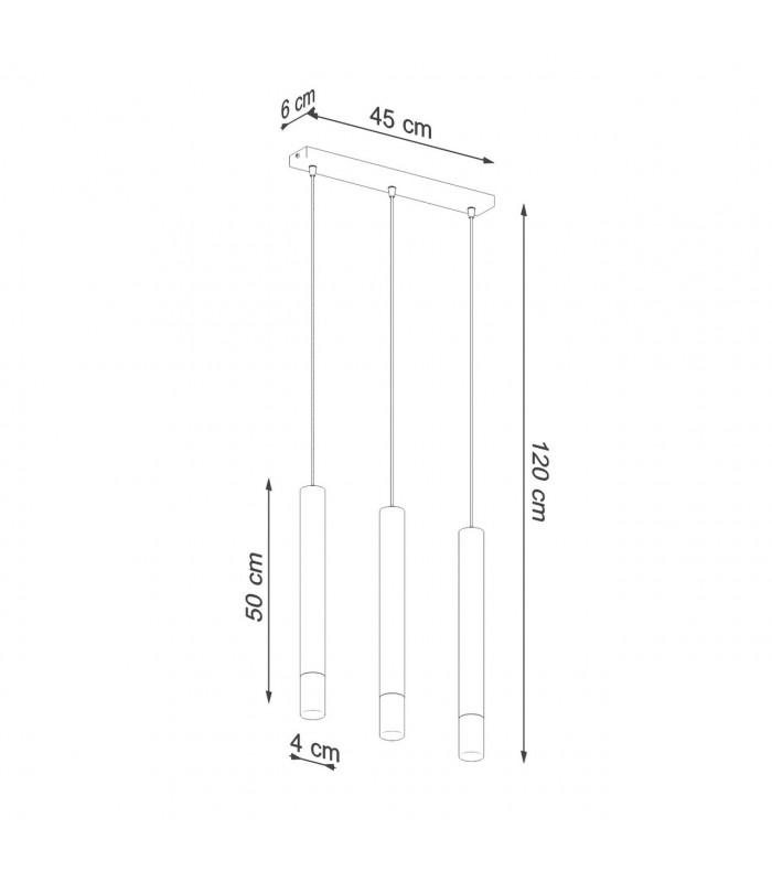 Wezyr Bar Pendant Ceiling Light Black 3x G9-4
