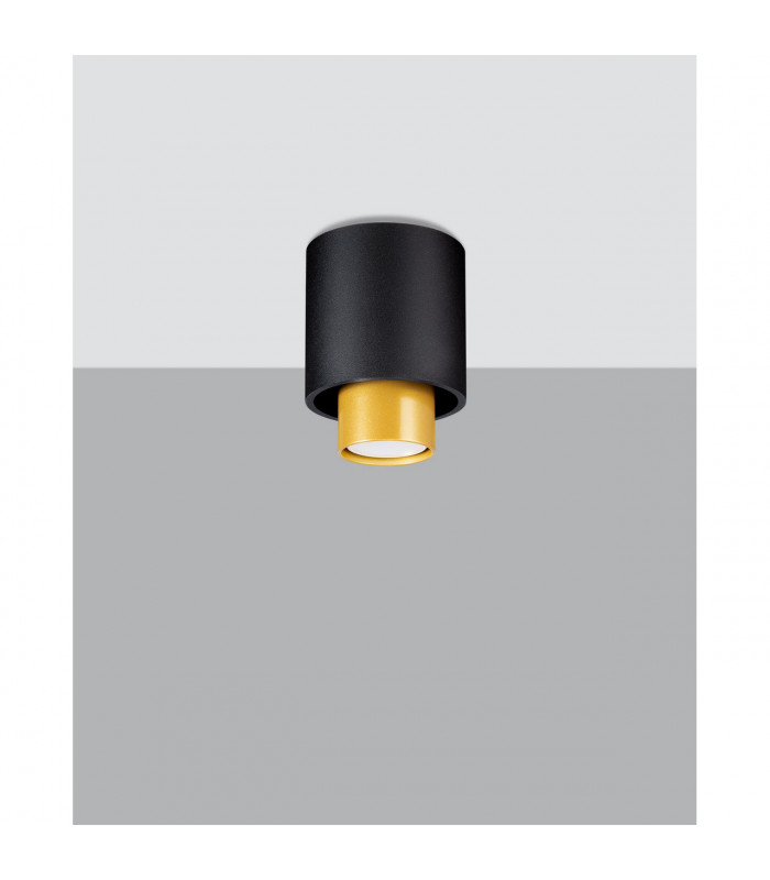 Nesi Surface Mounted Downlight Black Gold 1x GU10-2