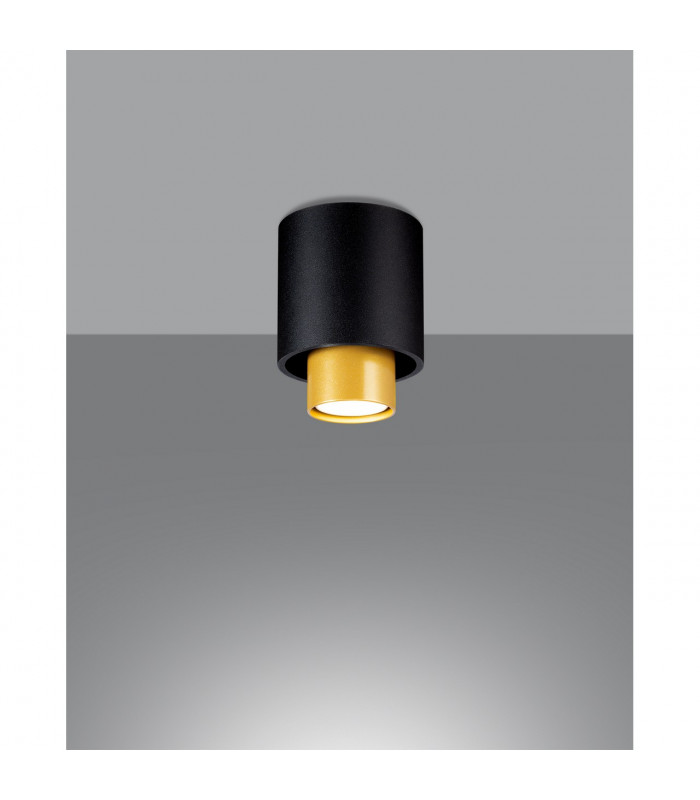 Nesi Surface Mounted Downlight Black Gold 1x GU10-3