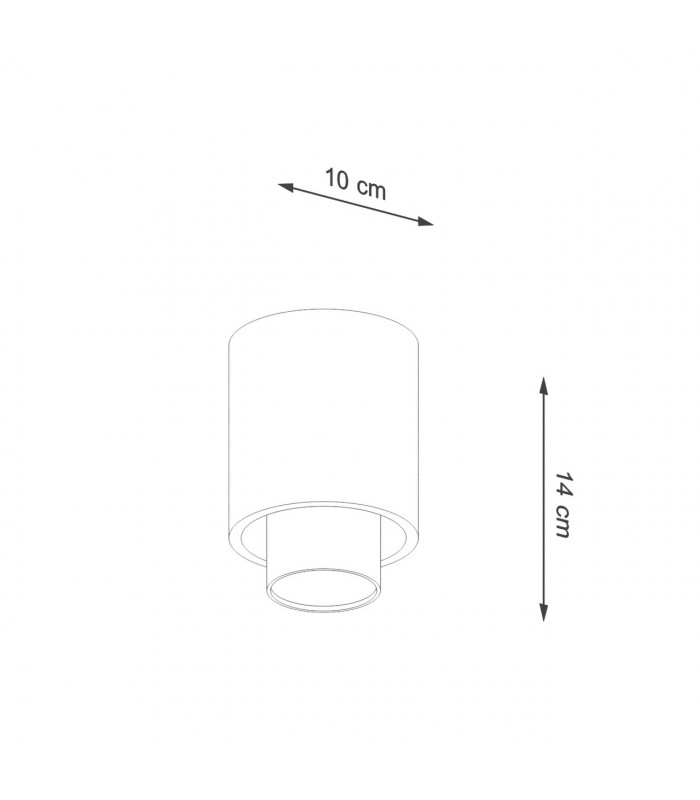 Nesi Surface Mounted Downlight Black Gold 1x GU10-5