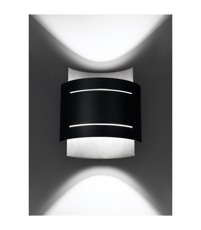Hestia Up & Down Wall Lamp Black 21cm-3