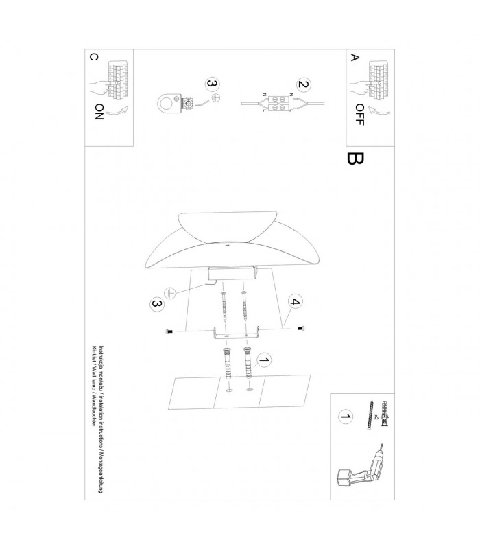 Tear Up & Down Wall Lamp White 1x G9-5