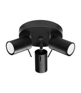 Ring Ceiling Spotlight Clusters Black 3x GU10-1