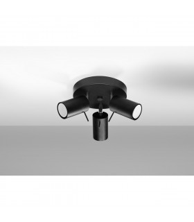 Ring Ceiling Spotlight Clusters Black 3x GU10-2