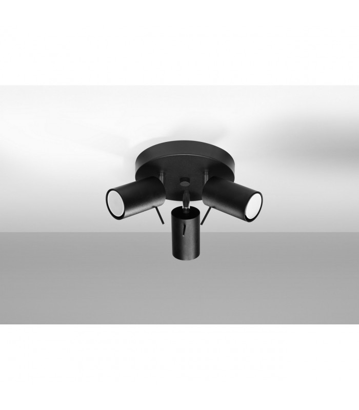 Ring Ceiling Spotlight Clusters Black 3x GU10-2