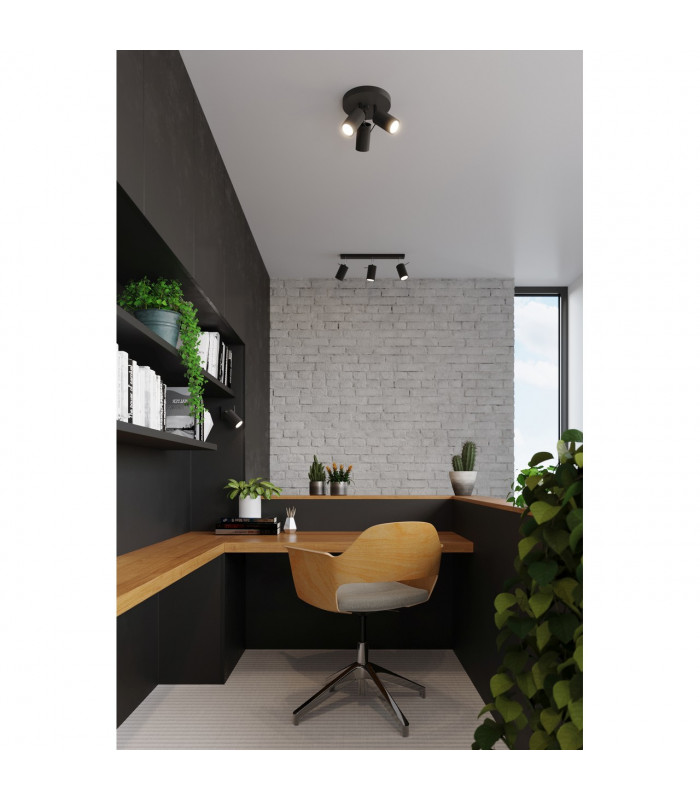 Ring Ceiling Spotlight Clusters Black 3x GU10-5