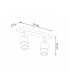 Nero Twin Ceiling Spotlight Black/Chrome 2x GU10-4