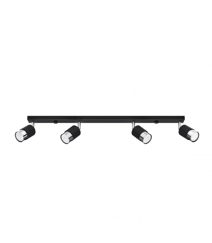 Nero Ceiling Spotlight Bar Black/Chrome 4x GU10-1