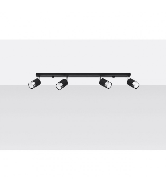 Nero Ceiling Spotlight Bar Black/Chrome 4x GU10-2