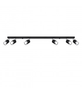 Nero Ceiling Spotlight Bar Black/Chrome 6x GU10-1