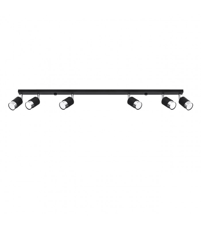 Nero Ceiling Spotlight Bar Black/Chrome 6x GU10-1
