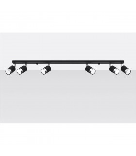 Nero Ceiling Spotlight Bar Black/Chrome 6x GU10-2
