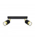 Nero Twin Ceiling Spotlight Black/Golden 2x GU10-1
