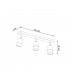 Nero Ceiling Spotlight Bar Black/Golden 3x GU10-4