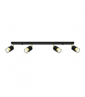 Nero Ceiling Spotlight Bar Black/Golden 4x GU10-1