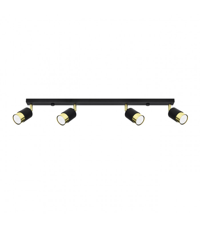 Nero Ceiling Spotlight Bar Black/Golden 4x GU10-1