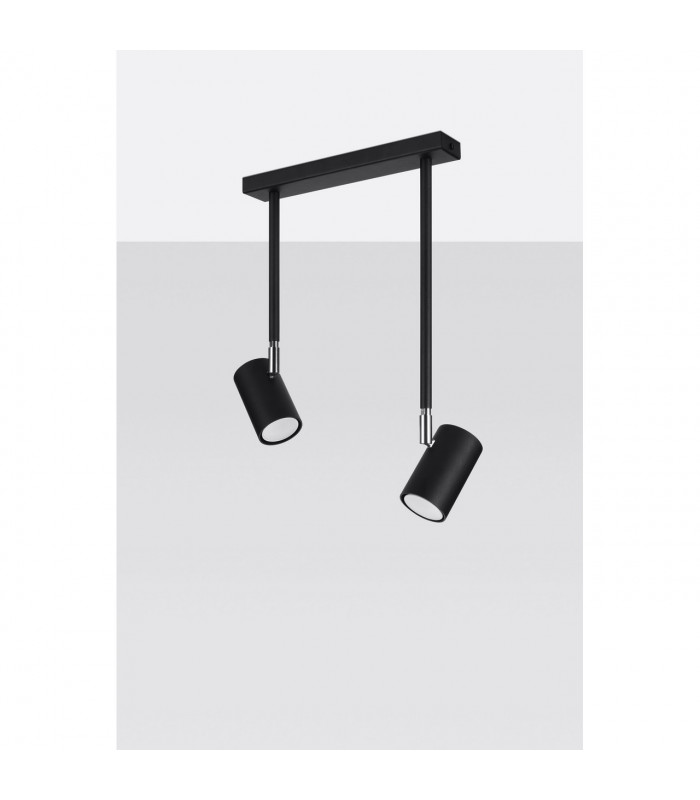 Norano Twin Ceiling Spotlight Black 2x GU10-2