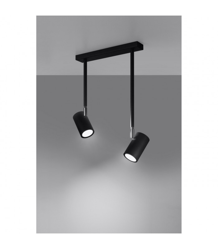 Norano Twin Ceiling Spotlight Black 2x GU10-3