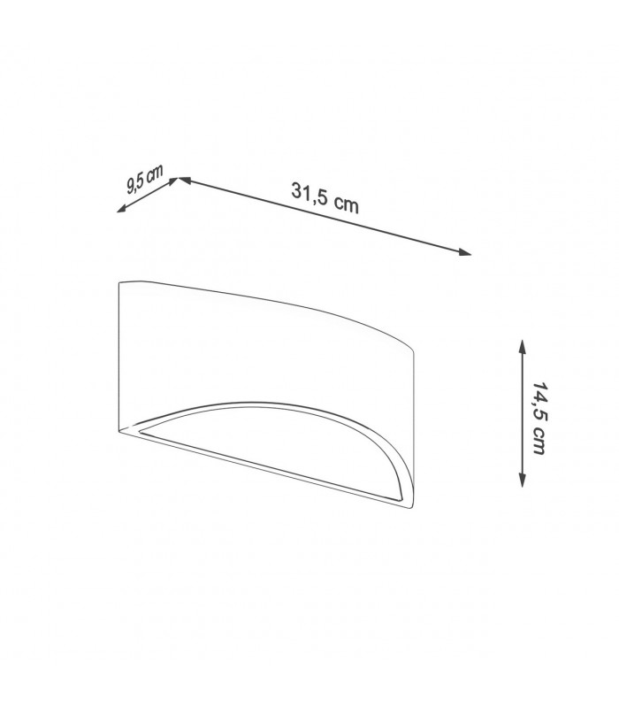 Vixen Up & Down Wall Lamp White 31.5cm-4