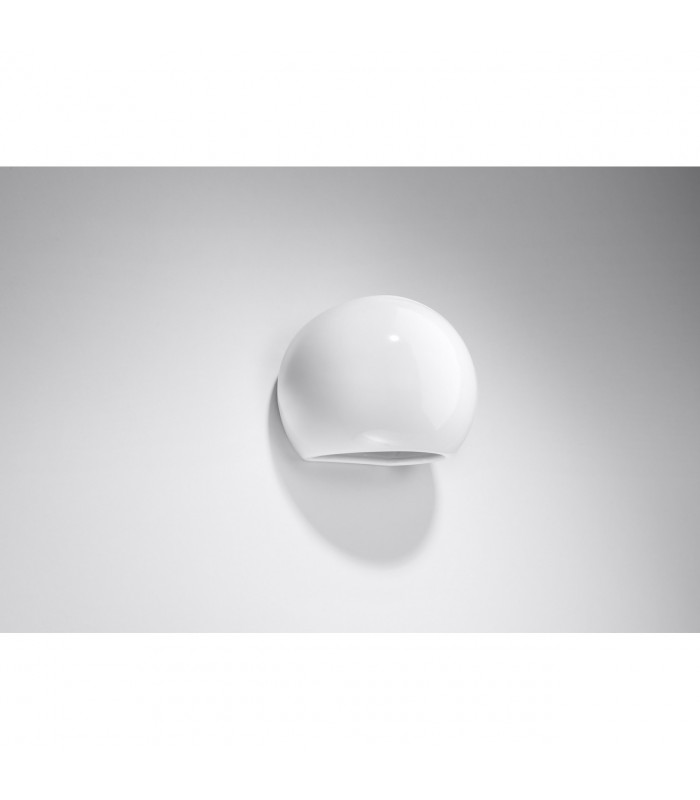 Globe Up & Down Wall Lamp White 17cm-2