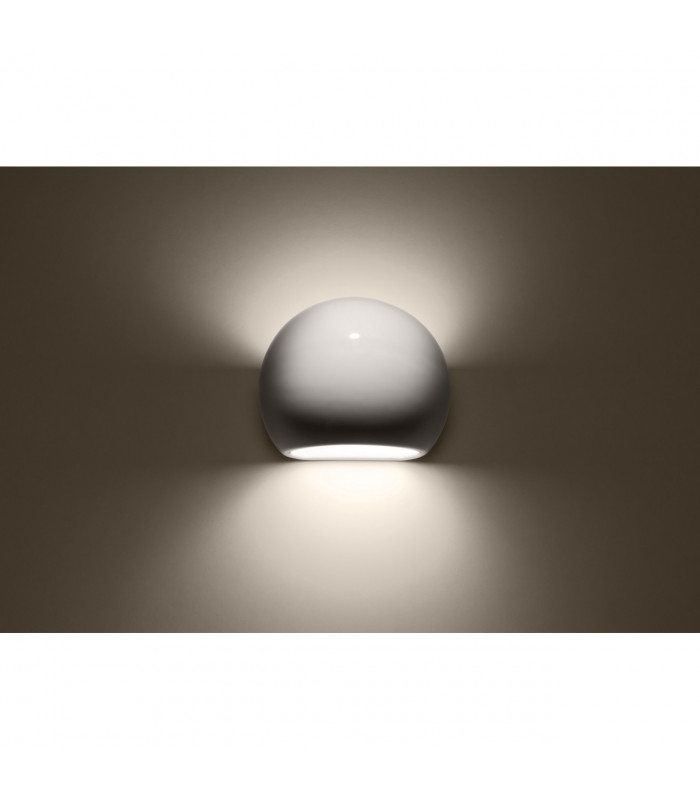 Globe Up & Down Wall Lamp White 17cm-3