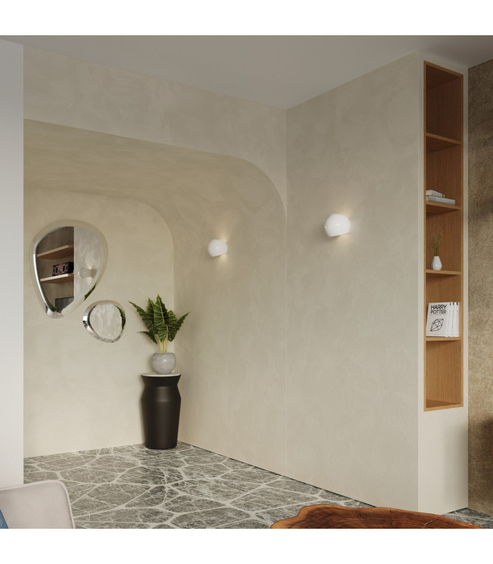 Globe Up & Down Wall Lamp White 17cm-6