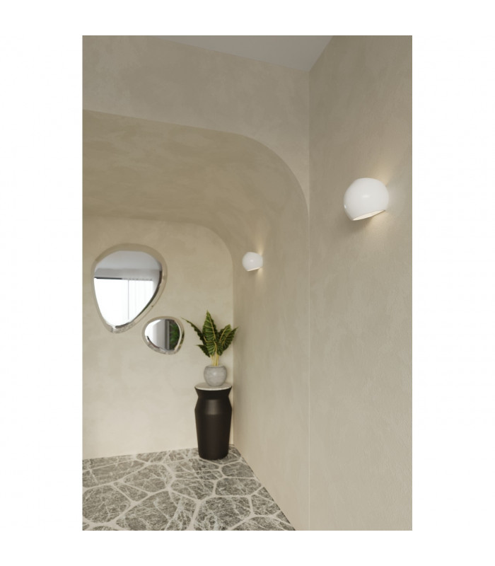 Globe Up & Down Wall Lamp White 17cm-7