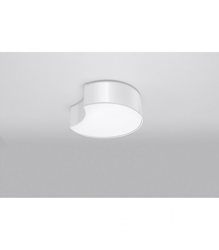 Circle Decorative Flush Ceiling Light White 32cm-2