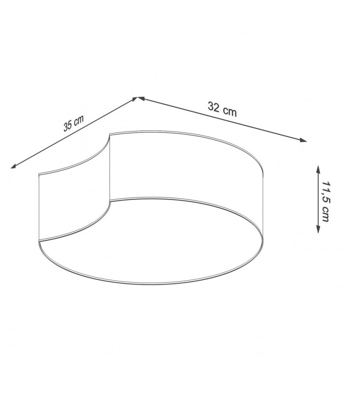 Circle Decorative Flush Ceiling Light White 32cm-4