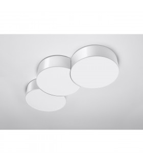Circle Decorative Flush Ceiling Light White 91cm-2
