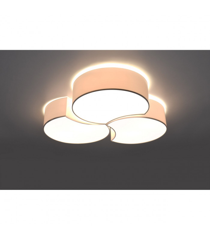 Circle Decorative Flush Ceiling Light White 64.5cm-3