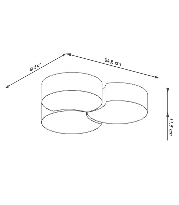 Circle Decorative Flush Ceiling Light White 64.5cm-4