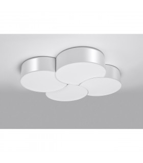 Circle Decorative Flush Ceiling Light White 78cm-2