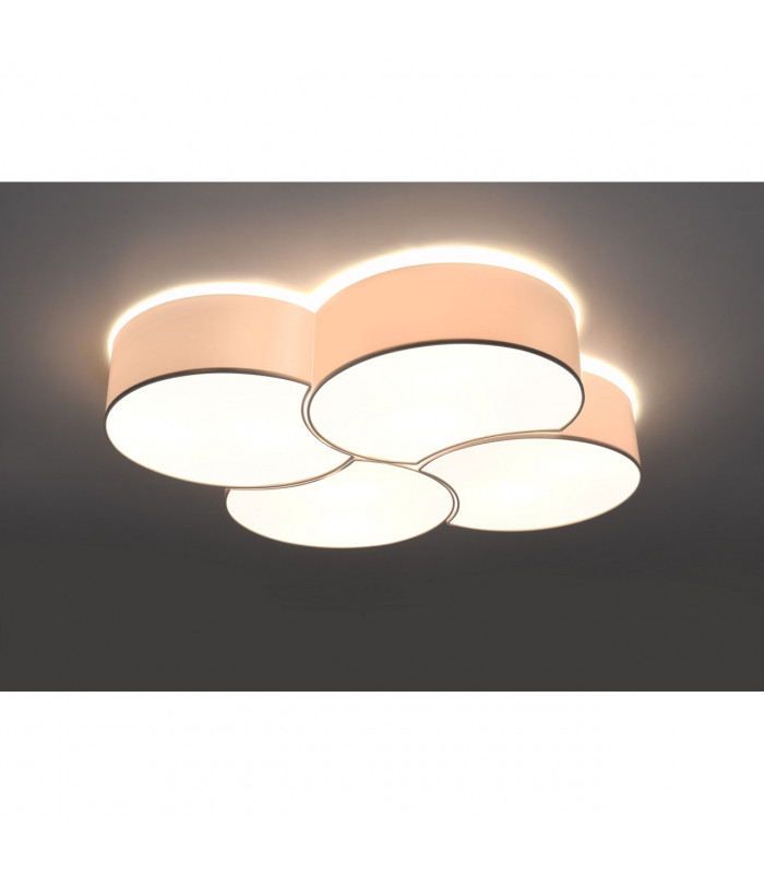 Circle Decorative Flush Ceiling Light White 78cm-3