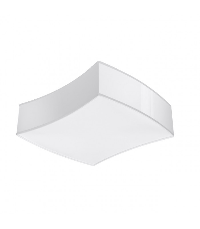 Square Decorative Flush Ceiling Light White 39cm-1