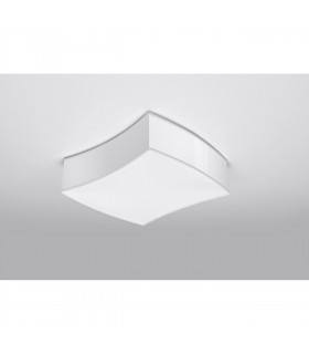 Square Decorative Flush Ceiling Light White 39cm-2