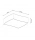 Square Decorative Flush Ceiling Light White 39cm-4