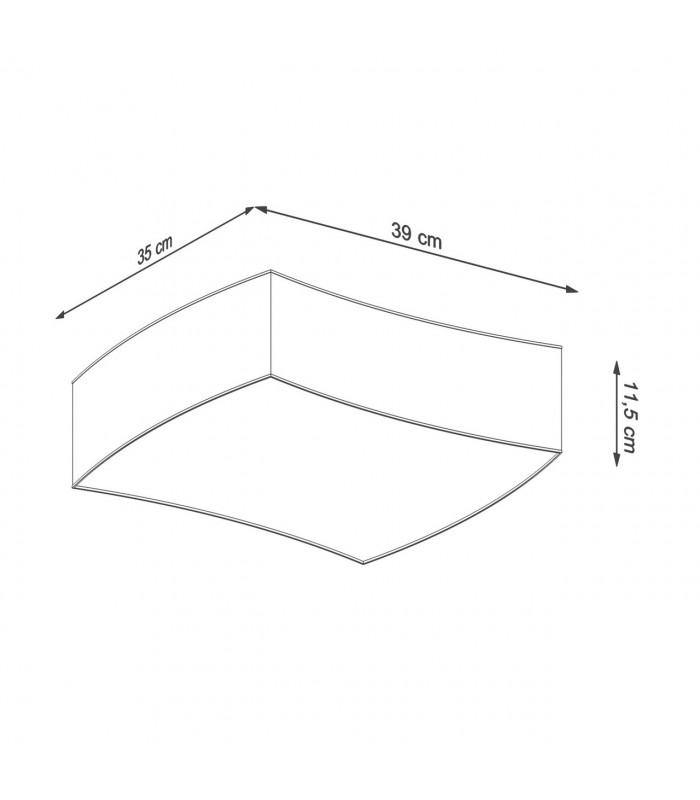 Square Decorative Flush Ceiling Light White 39cm-4