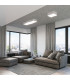 Square Decorative Flush Ceiling Light White 39cm-6