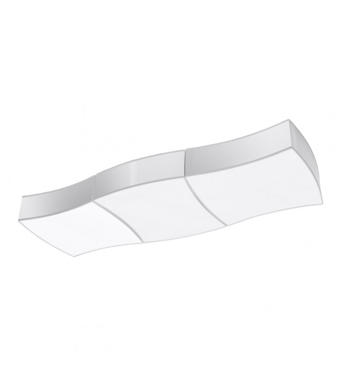 Square Decorative Flush Ceiling Light White 106cm-1