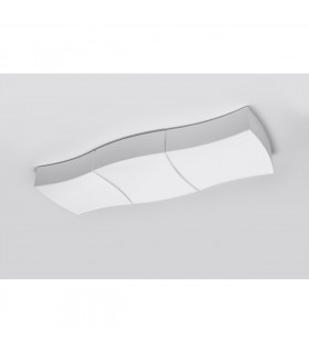 Square Decorative Flush Ceiling Light White 106cm-2